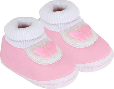 

Neska Moda Butterfly 6 To 18 Month Baby Booties(Toe to Heel Length - 12 cm Pink)