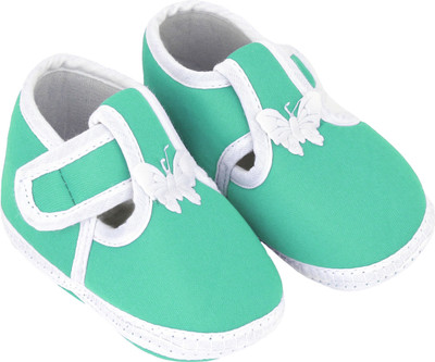 

Neska Moda Butterfly 0 To 12 Month Baby Booties(Toe to Heel Length - 12 cm Green)