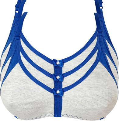 X-WELL Women Sports Non Padded Bra(Blue)