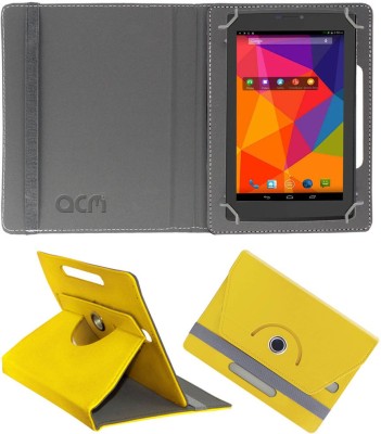 ACM Flip Cover for Micromax Canvas Tab P480(Yellow, Cases with Holder, Pack of: 1)