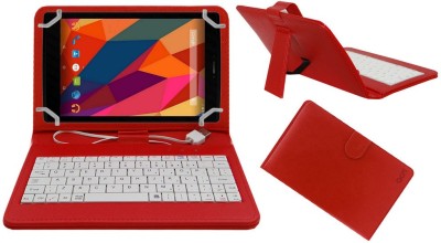 ACM Keyboard Case for Micromax Canvas P680 8 inch(Red, Cases with Holder, Pack of: 1)