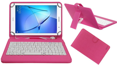 ACM Keyboard Case for Honor MediaPad T3 8 inch(Pink, Cases with Holder, Pack of: 1)