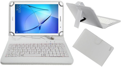 ACM Keyboard Case for Honor MediaPad T3 8 inch(White, Cases with Holder, Pack of: 1)