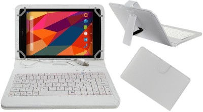 ACM Keyboard Case for Micromax Canvas Tab P680(White, Cases with Holder, Pack of: 1)
