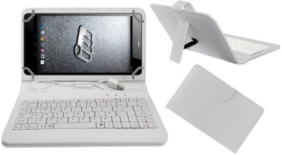 ACM Keyboard Case for Micromax Canvas Tab P690(White, Cases with Holder, Pack of: 1)