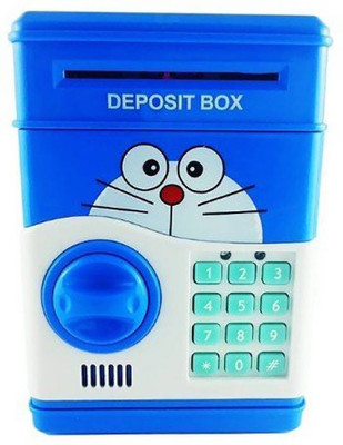 

NeoTask Doraemon Smart Electronic Piggy Bank/money locker/ATM Coin Bank(Blue, White)