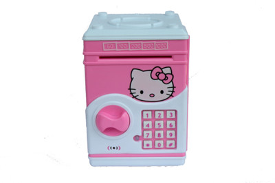 

Shape n Style Kitty Cartoon Piggy Bank Atm for Kids Coin Bank(Pink)