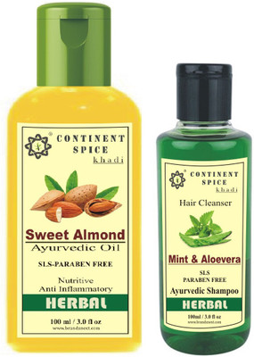 

Continent Spice Hair Care Sweet Almond Oil And Mint & Aloevera Shampoo Combo(Set of 1)