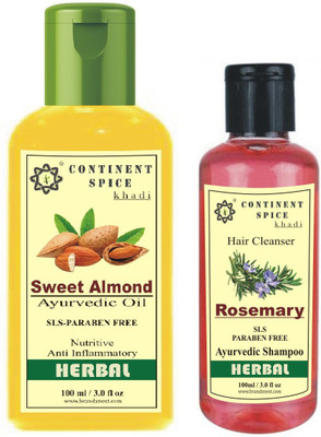 

Continent Spice Hair Care Sweet Almond Oil And Rosemarry Shampoo Combo(Set of 1)