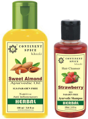 

Continent Spice Hair Care Sweet Almond Oil And Strawberry Shampoo Combo(Set of 1)