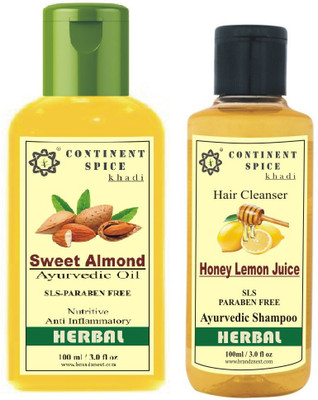 

Continent Spice Hair Care Sweet Almond Oil And Honey Lemon Juice Shampoo Combo(Set of 1)