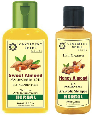 

Continent Spice Hair Care Sweet Almond Oil And Honey Almond Oil Shampoo Combo(Set of 1)