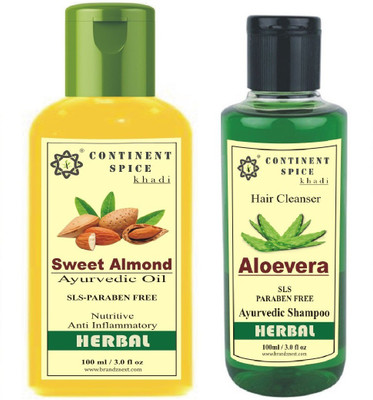 

Continent Spice Hair Care Sweet Almond Oil And Aloe Vera Shampoo Combo(Set of 1)