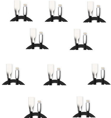 

ROQ Set of 10 8 Pin Lightning To Charging With Sync Data USB Cable(Multicolor)