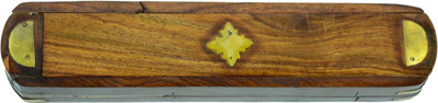 

ARZ 2 Compartments Wooden Pen Stand(Brown)