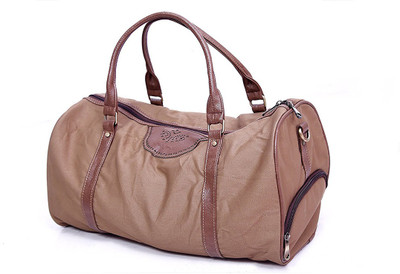 

Ontique 51 inch/130 cm (Expandable) Brown 100 % Genuine Vegan Leather and Canvas Travel duffle Bag Travel Duffel Bag(Brown)