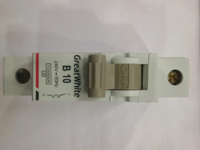 

greatwhite MCB 10 Ampere B Series Single Pole 601010MB MCB(1)