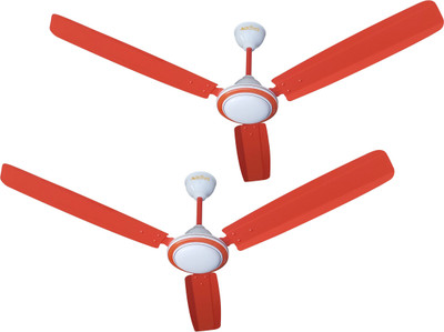 

ACTIVA SUPER FAN 3 Blade Ceiling Fan(ORANGE, Pack of 2), Multicolor