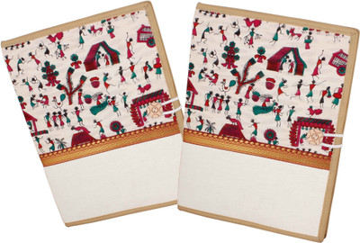 

ZesTale Jute Document File Folder(Set Of 2, Multicolor)