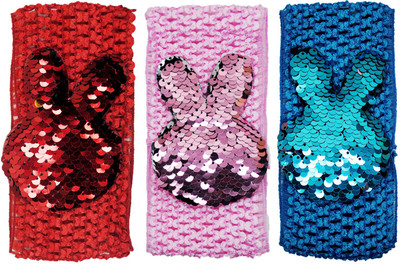 

FAVINO Crochet Cutwork Flower Baby Headband ( Red, Pink, Blue ) 3 Pcs Set Head Band(Multicolor)