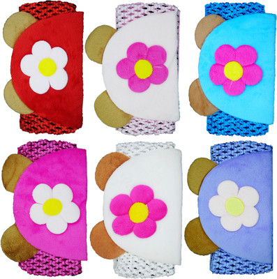 

FAVINO Crochet Cutwork Flower Baby Headband ( Red, Pink, Blue, Pink White, Purple ) 6 Pcs Set Head Band(Multicolor)