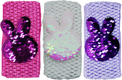 

Netboys Crochet Cutwork Flower Baby Headband ( Pink, White, Purple ) 3 Pcs Set Head Band(Multicolor)