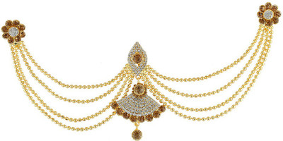 

Anuradha Art Jewellery Traditional Hair Brooch Bun Clip(Gold)