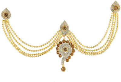 

Anuradha Art Jewellery Traditional Hair Brooch Bun Clip(Gold)