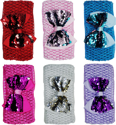 

Netboys Crochet Cutwork Flower Baby Headband ( Red, Pink, Blue, Pink, White, Purple ) 6 Pcs Set Head Band(Multicolor)