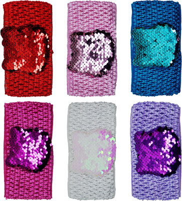 

FAVINO Crochet Cutwork Flower Baby Headband ( Red, Pink, Blue, Pink, White, Purple ) 6 Pcs Set Head Band(Multicolor)