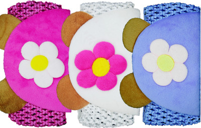 

Netboys Crochet Cutwork Flower Baby Headband ( Pink, White, Purple ) 3 Pcs Set Head Band(Multicolor)