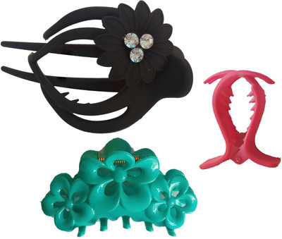 

AV Kavya Clature Hair Claw(Black, Green)
