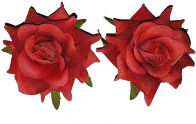 

Confidence Flower Hair Clips / Pins For Party Wear Girls Accessories, 2 Pcs (Red) Hair Clip, Hair Pin (Red) Hair Clip(Red)