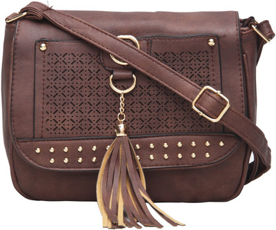 shopharp Sling Bag(Brown)