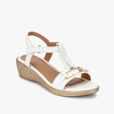 

Glitzy Galz Girls Velcro Wedges(White