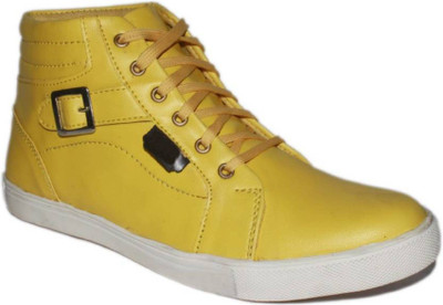 

U2Shoes Boys Velcro Sneakers(Yellow, Yellloww