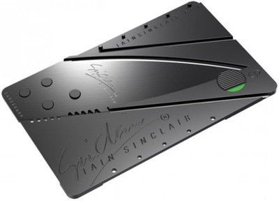 

Sunrise Credit Card Sized Folding Small Size Pocket Knife(Black)