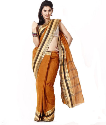 

Purabi Woven Tangail Handloom Cotton Saree(Brown)