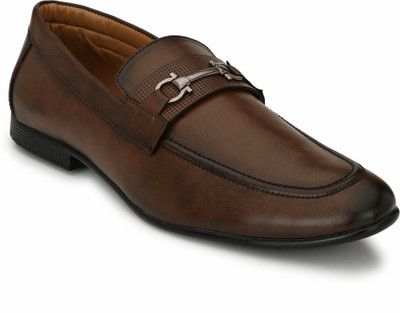 

Levanse Leather Formal Shoes Slip On For Men(Brown