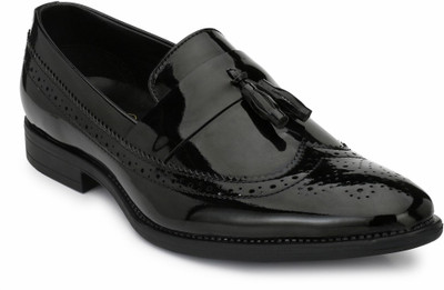 

Levanse Patent Leather Formal shoes Slip On For Men(Black