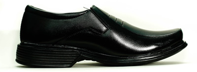 

Rexx Synthetic Leather Slip On Style Black Formal Shoes Slip On For Men(Black