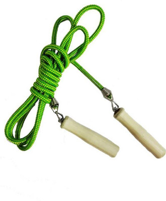 

Leosportz Adjustable Freestyle Wooden Skipping Rope Jump Rope Without Harmful plastic for your kids Freestyle Skipping Rope(Green, Brown, Length: 279 cm), Brown;green