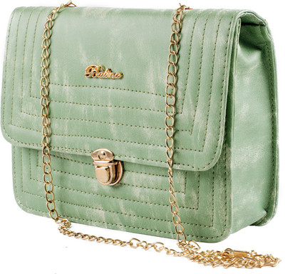 

Regalia Women Green Leatherette Sling Bag