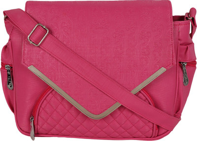 Regalia Women Pink PU Sling Bag