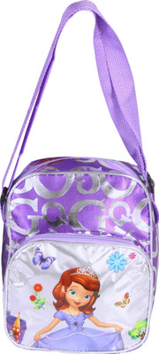 

king panda Girls Silver, Purple Polyester Sling Bag, Purple;silver