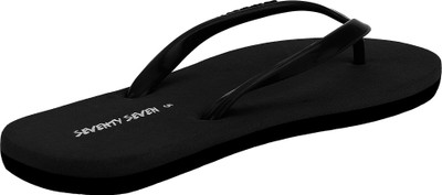 

77 seventy seven Flip Flops, Black