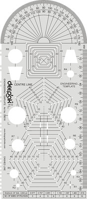 

LINOGRAPH D9016 Engineering Template Stencil(Pack of 1, Engineering Template)