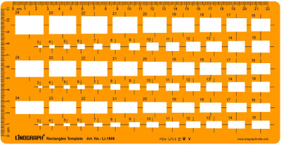 

LINOGRAPH Li-1806 Rectangles Template Stencil(Pack of 1, Rectangles template)