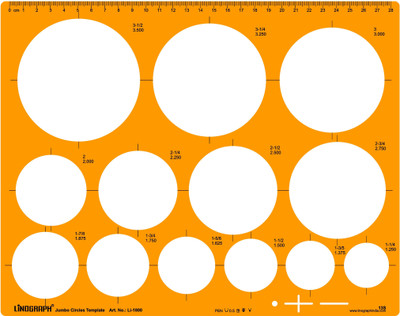 

LINOGRAPH Li-1800 Professional Templates Stencil(Pack of 1, circle)