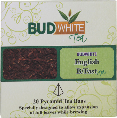 

BudWhite English B/Fast Green Tea - 20 Pyramid teabags Herbs Herbal Tea Box(59 g)